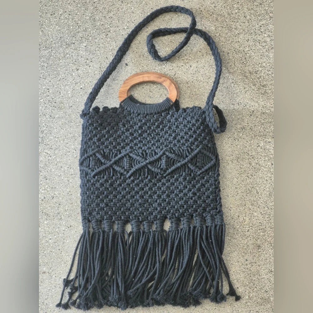 Black Fringe Women Bag By Danielle Nicole - Picture 2 of 5